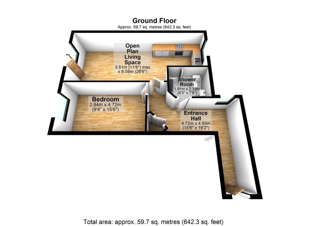 Flat 7 38C , Hatton Mews, Broad Green, Wellingboro