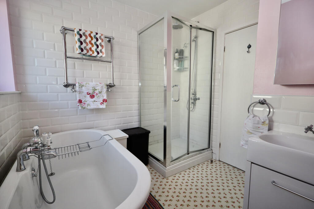 Bathroom with separate shower