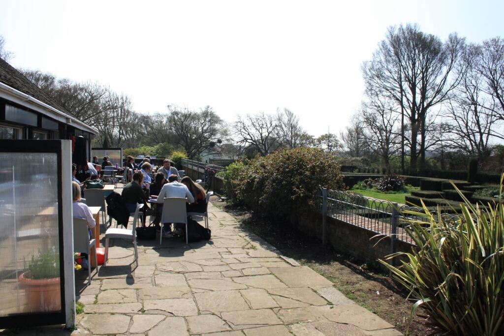 Cafe outdoor seating area