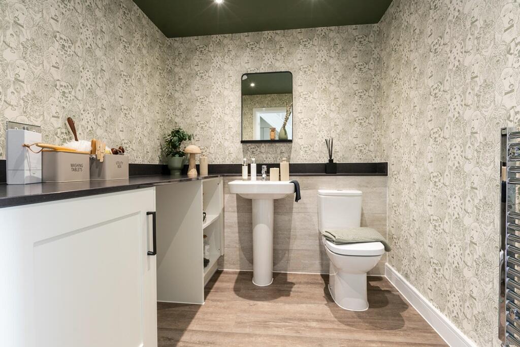 Spacious and convenient downstairs toilet and utility