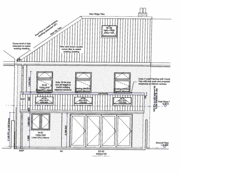 Rear elevation - plans - 18 Holmdale