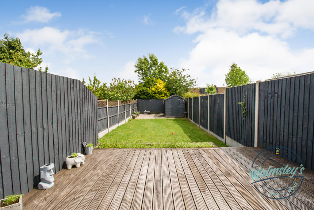 Rear gardens from house