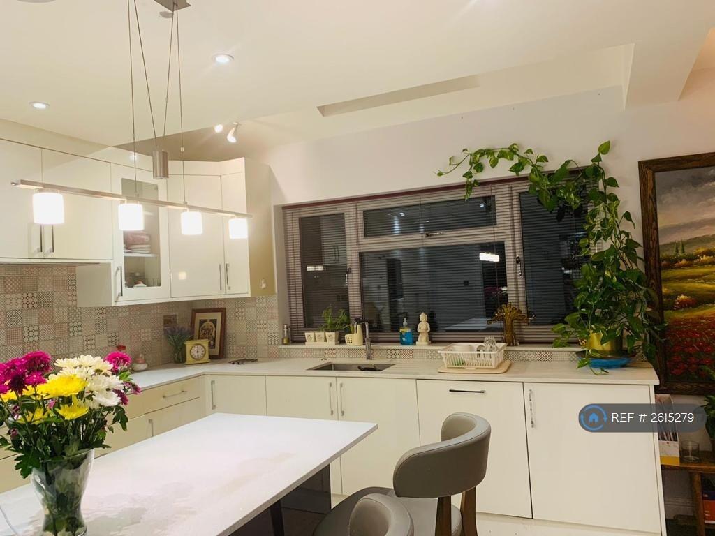 Large Kitchen With Built-In Applicances