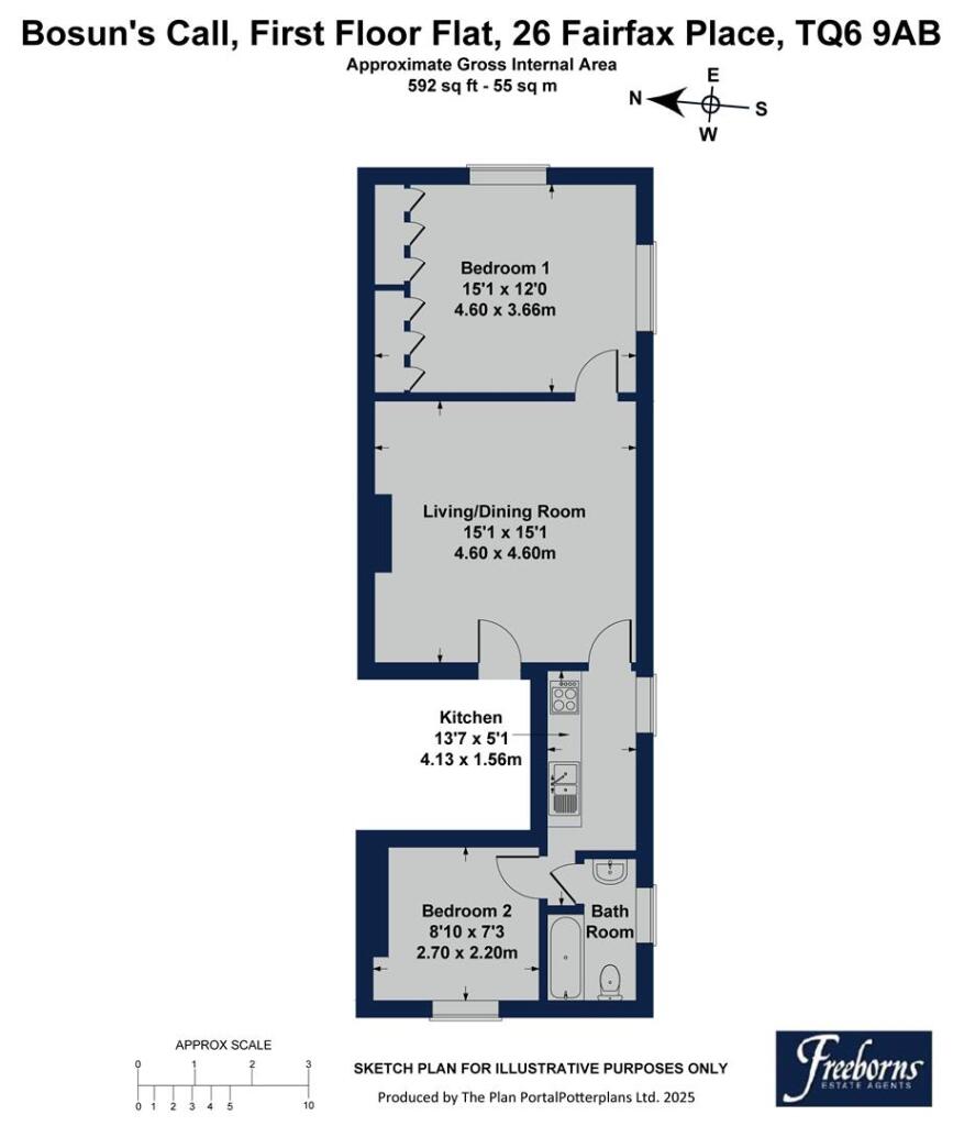 Bosun's Call, First Floor Flat, 26 Fairfax Place, 