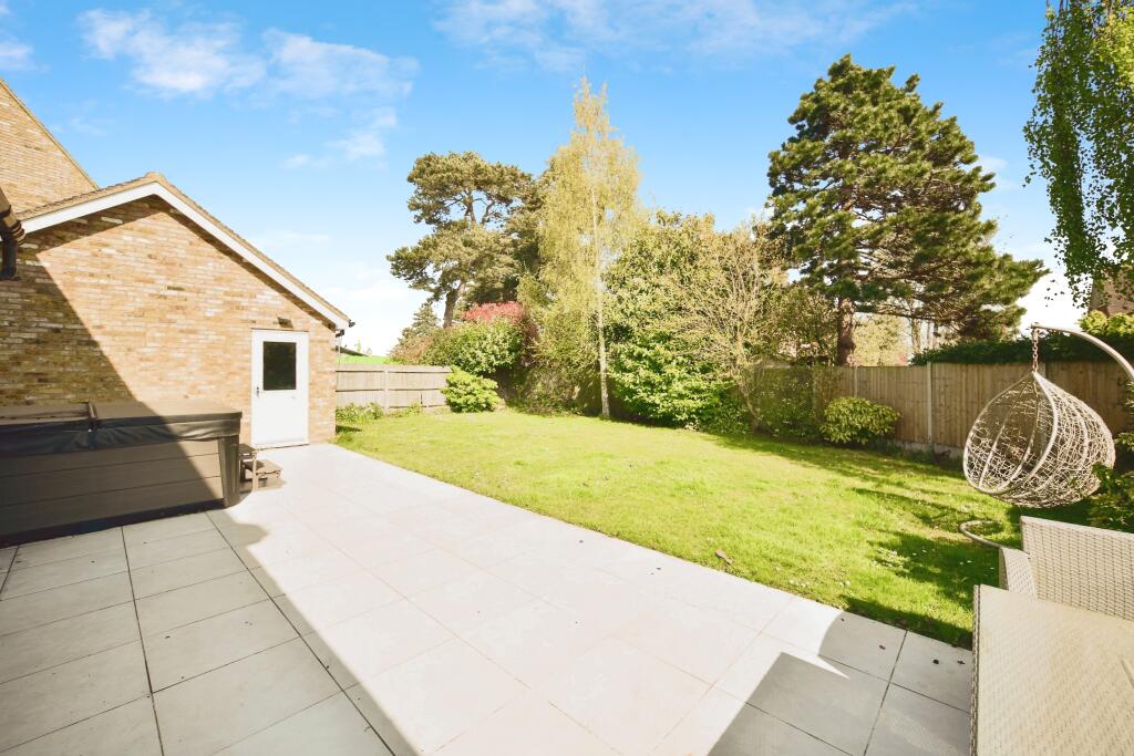 Private Rear Garden With Entrance To Double Garage