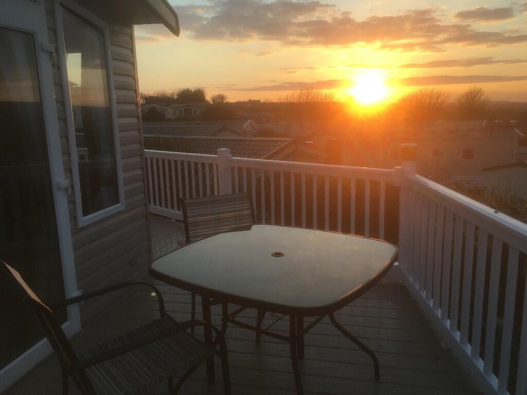 Deck at sunset