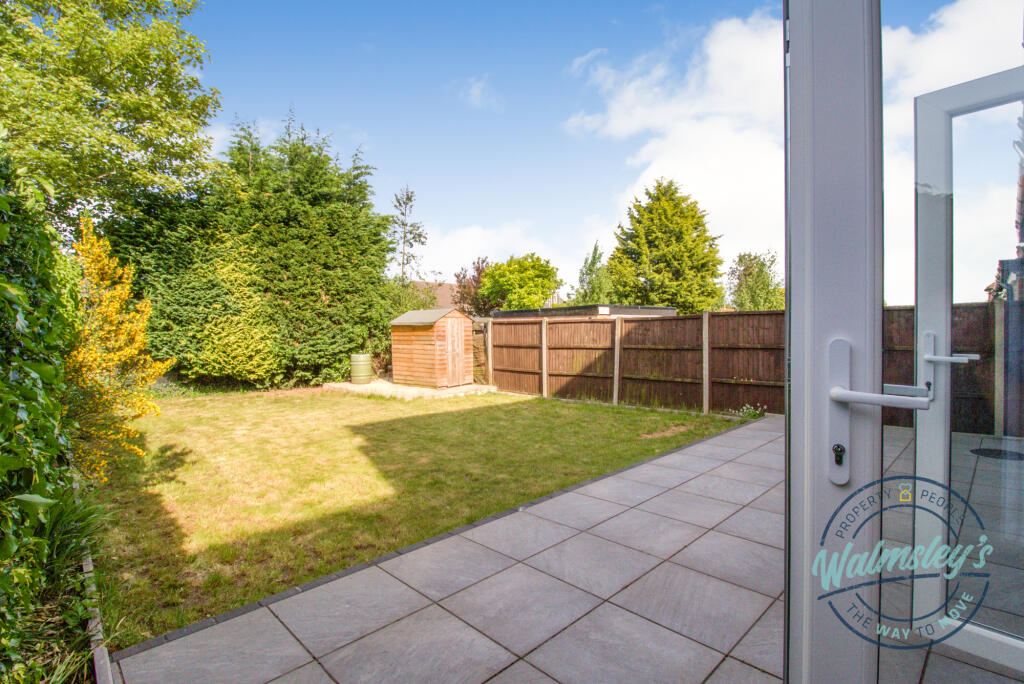 Rear gardens from patio doors