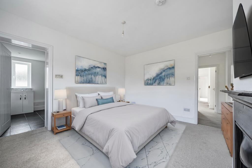 Virtually staged bedroom