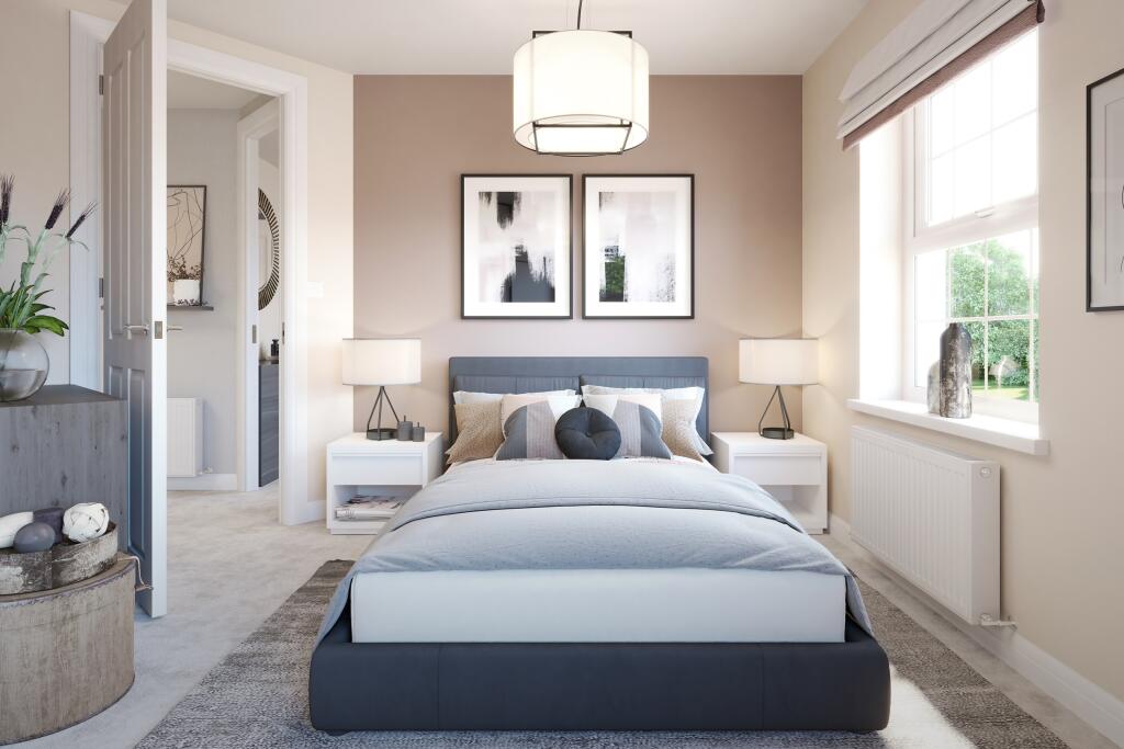 Internal view of bedroom three in the four bedroom Ashington