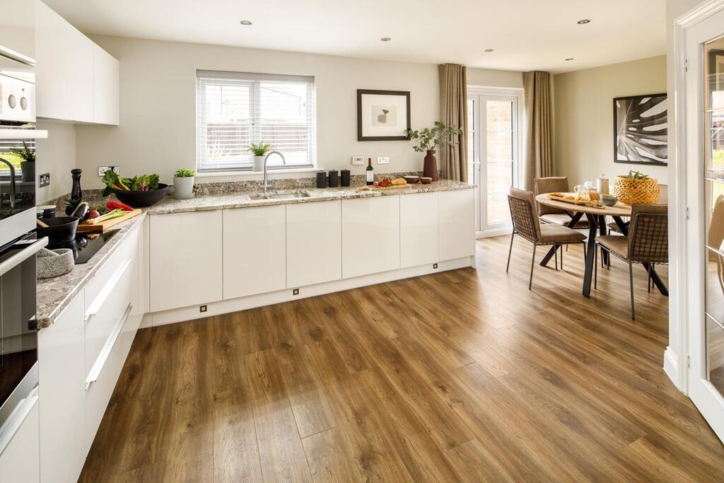 Generous L-shaped kitchen with lots of unit space