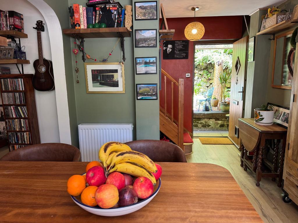 Breakfast bar, stairs and sitting room
