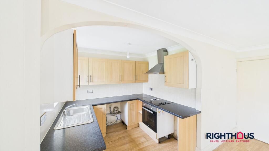 Open plan lounge and kitchen