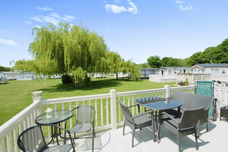 Decking overlooking the green