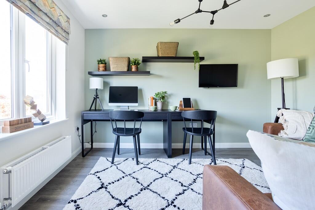 The dining area inviting space to entertain friends