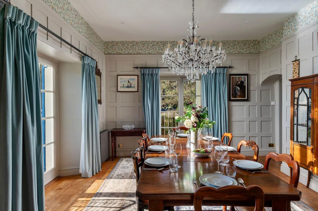 Dining Room. Danescombe Valley House, Calstock. Cornwall