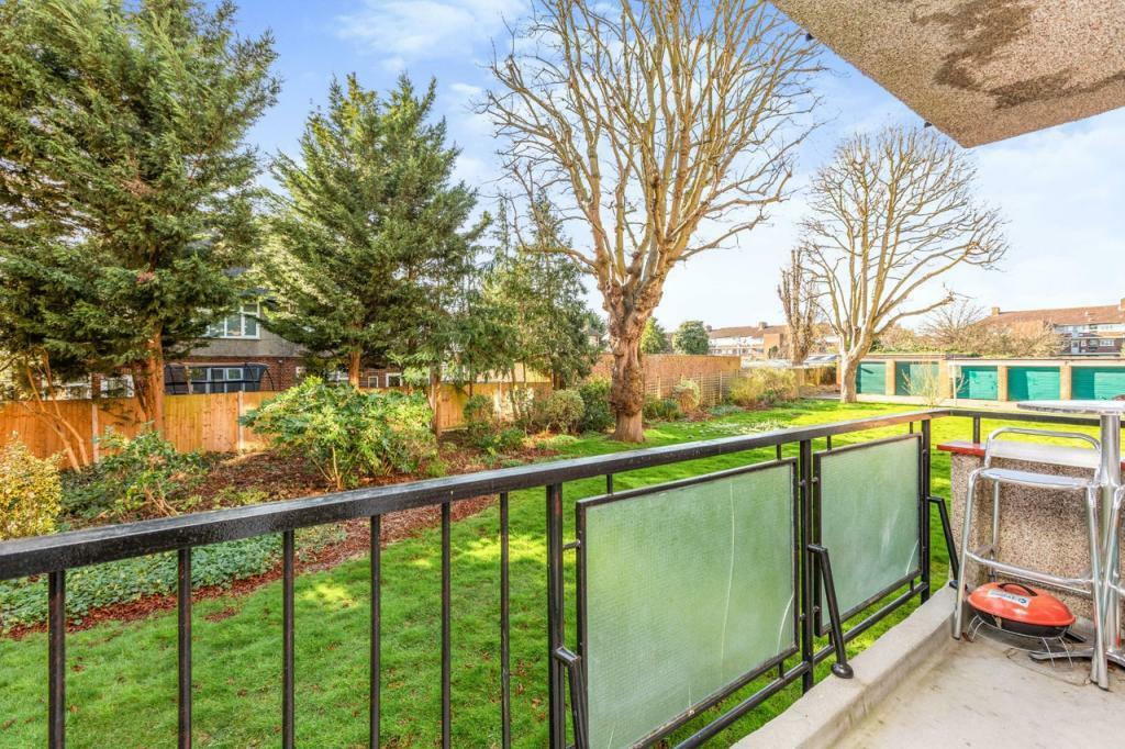 BALCONY OVERLOOKING COMMUNAL GARDENS: