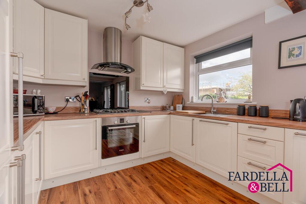 Open plan kitchen, living and dining space
