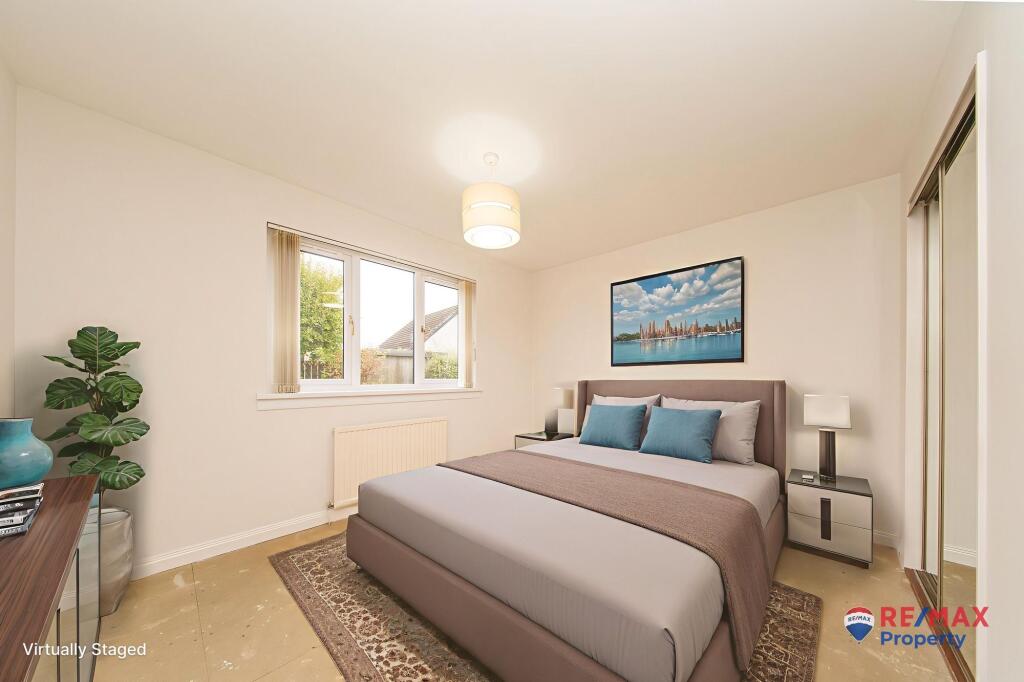 Virtually Staged Primary Bedroom