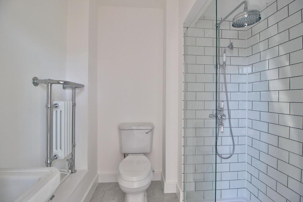 Second bathroom with large shower