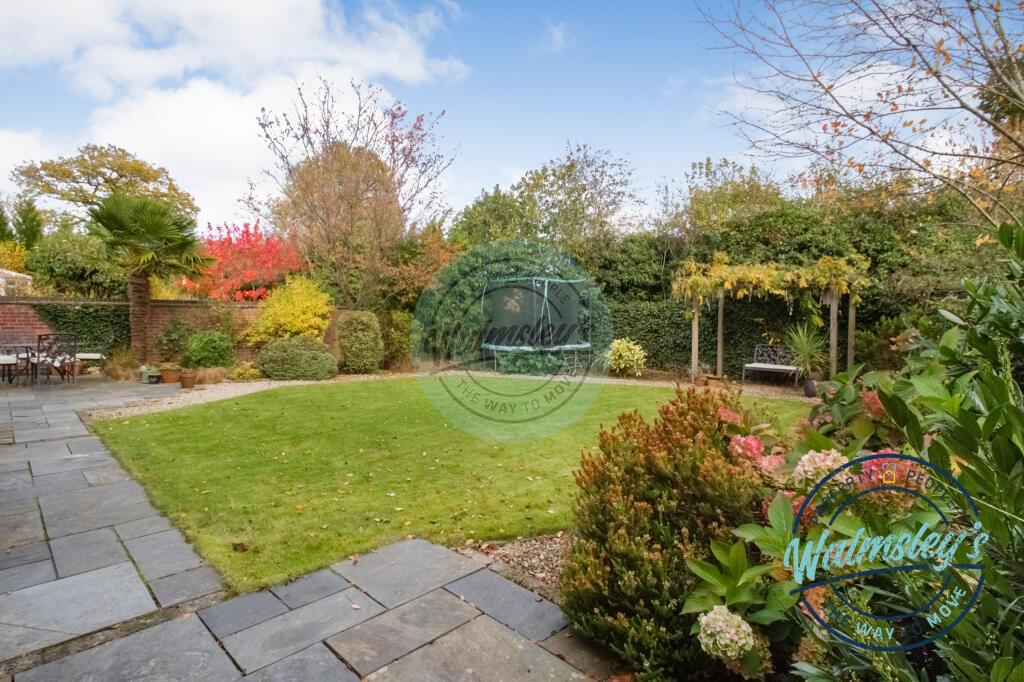 Rear gardens from French doors from sitting room