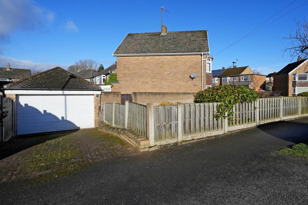 Side driveway and garage