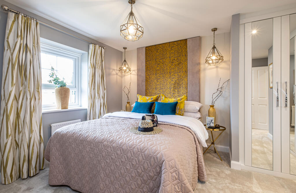 Interior view of main bedroom in our 5 bed Lamberton home