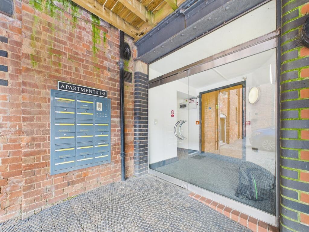 main entrance to apartments