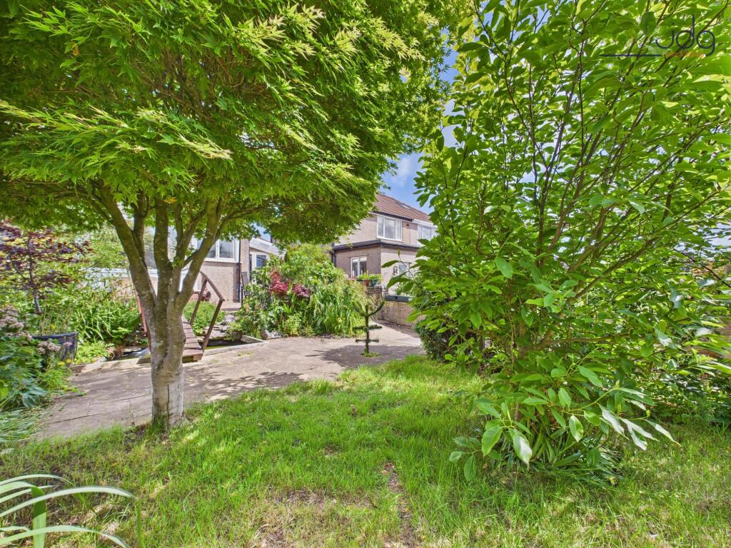 South-facing rear garden