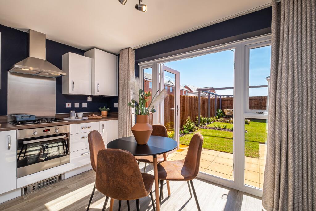 Interior view of the kitchen &amp; dining space in our 2 bed Roseberry home