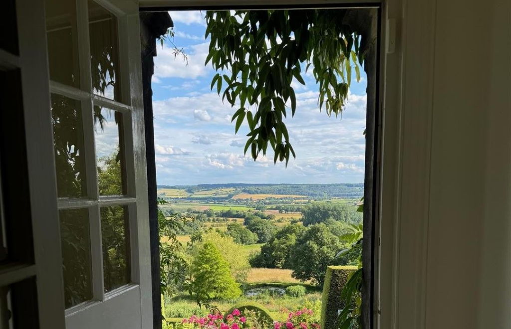 View through doorway