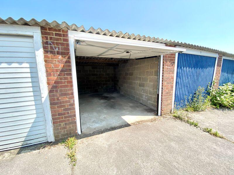 Garage with open door