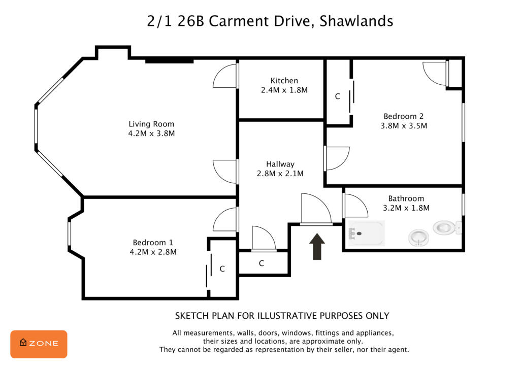 Floor plan ¿ 26B Carment Drive