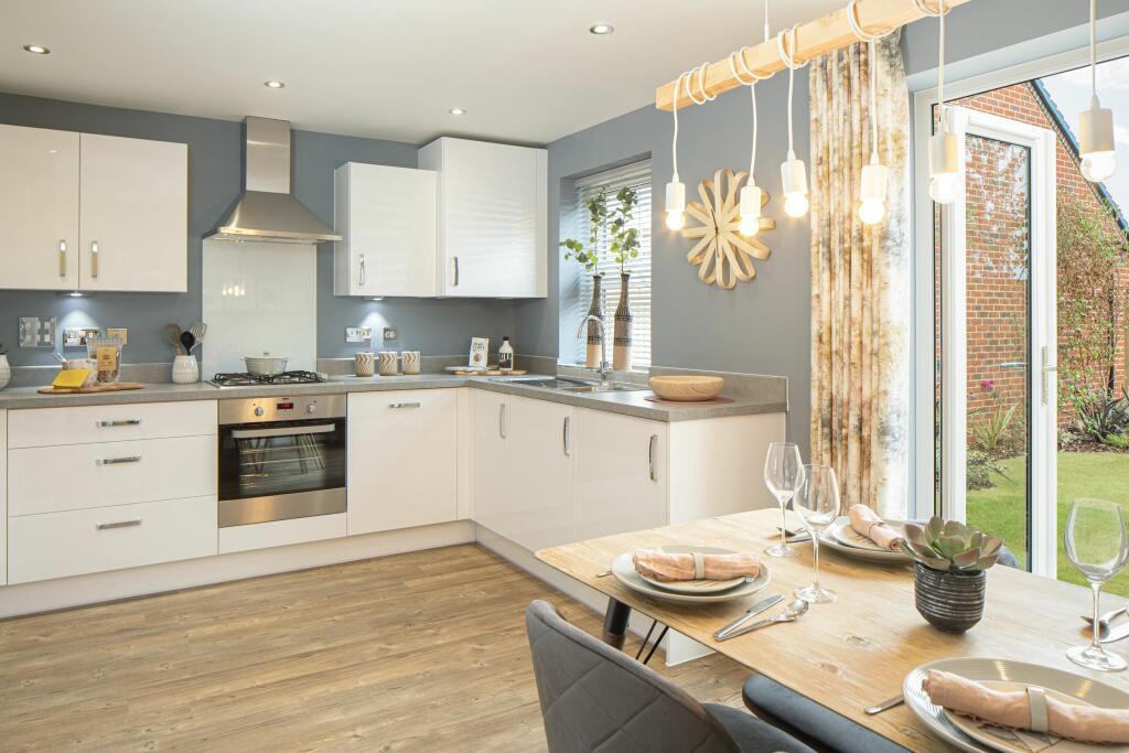 Kitchen / dining area with french doors to the garden of the Archford semi-detached 3 bedroom home