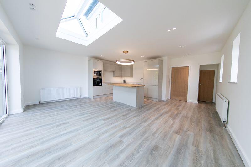 Open plan kitchen, living and dining ...