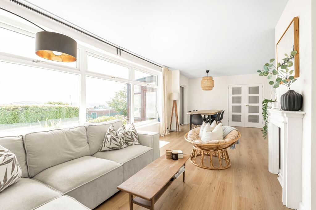 Living room into dining room
