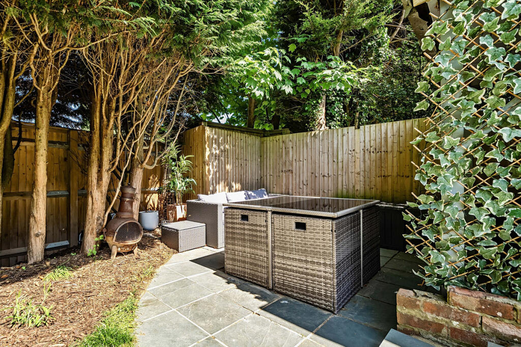 Rear garden terrace providing space for entertaining