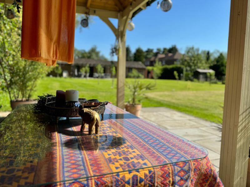 View to summerhouse from Cabana
