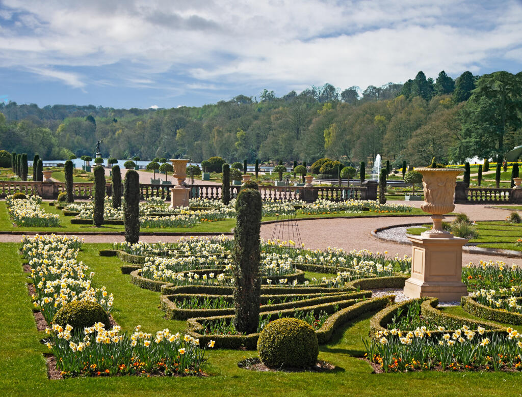 The Italian gardens at Trentham in Staffordshire, England were restored to their former glory in 200