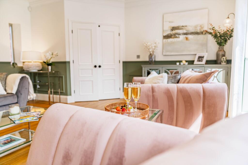 Soft tones of the formal lounge