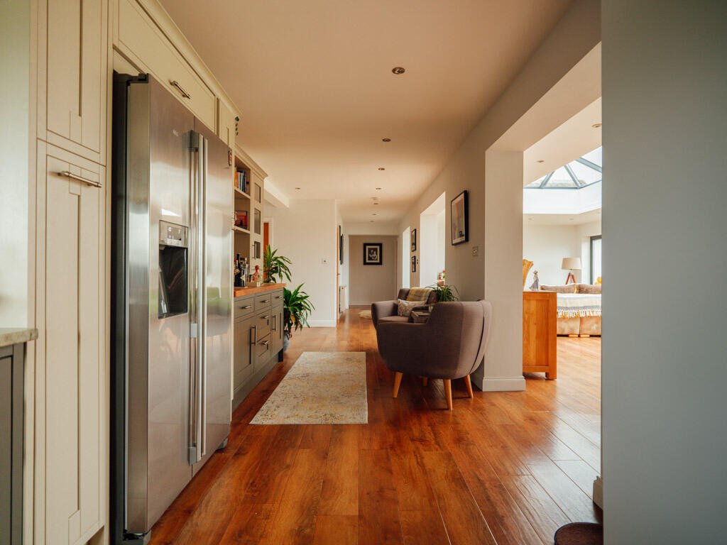 Kitchen, Dining, and Living Area