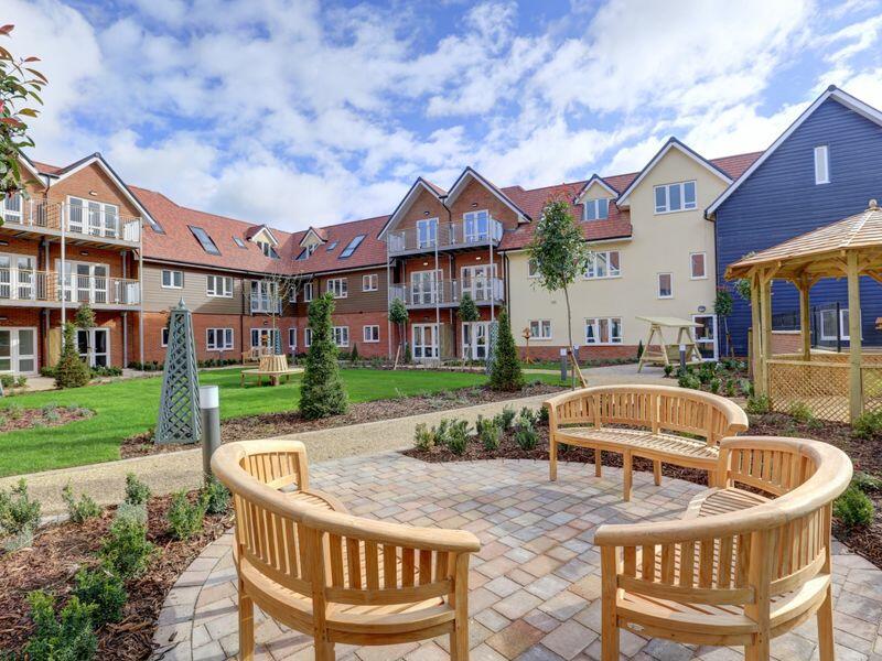 Landscaped gardens with seating