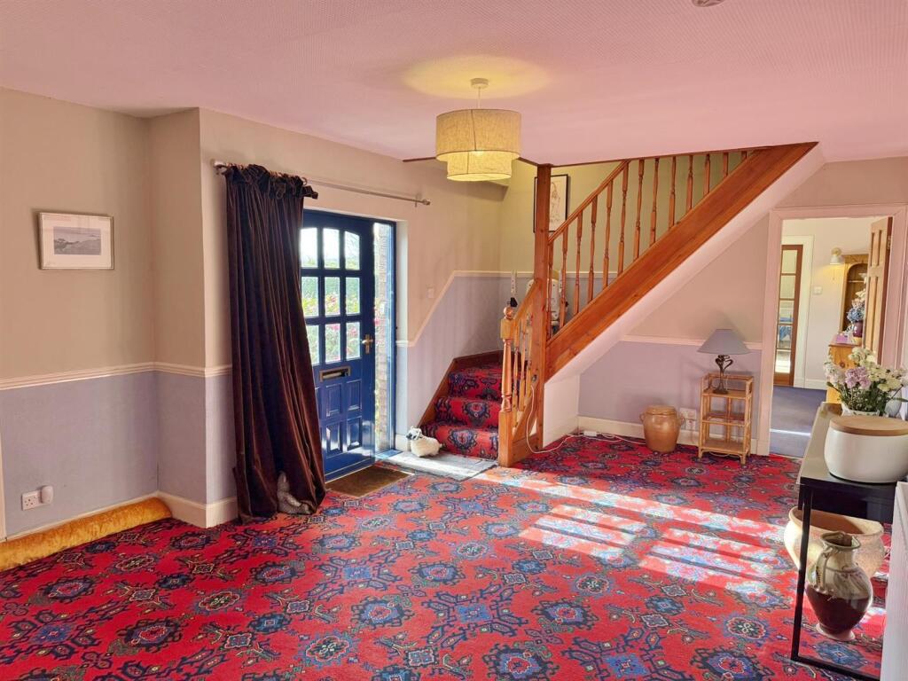 Front door and stairs up