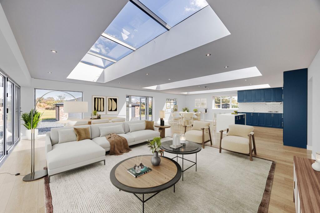 Virtually staged Living area &amp; Kitchen