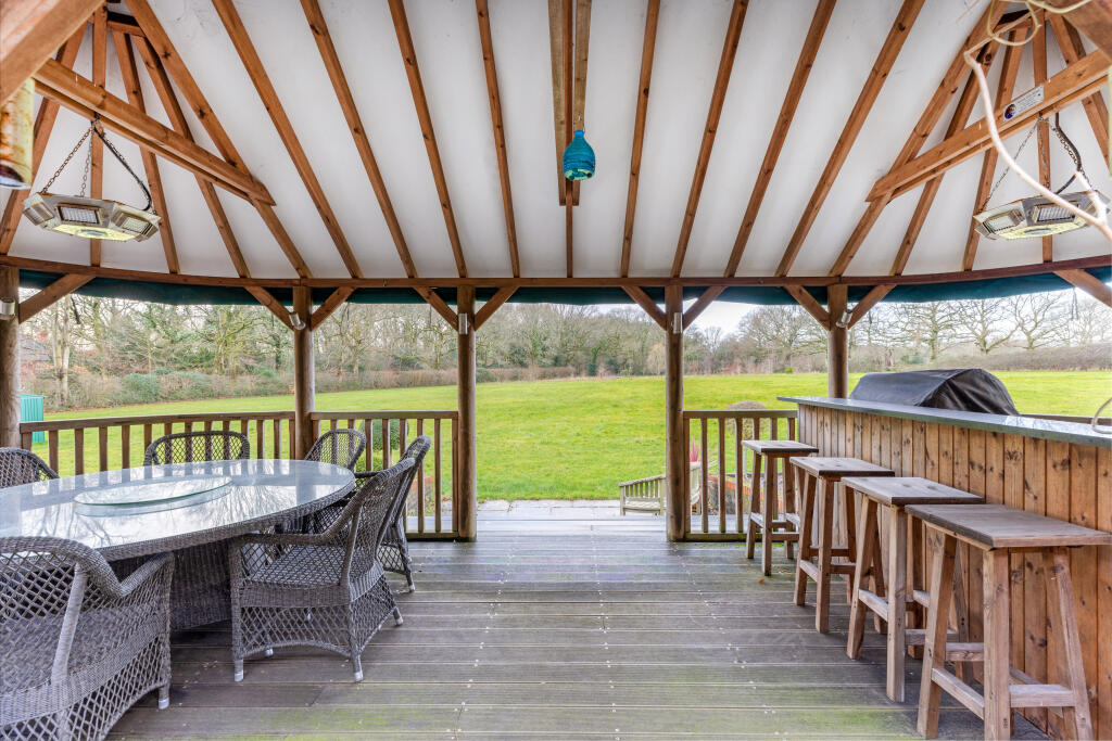 covered bar  area