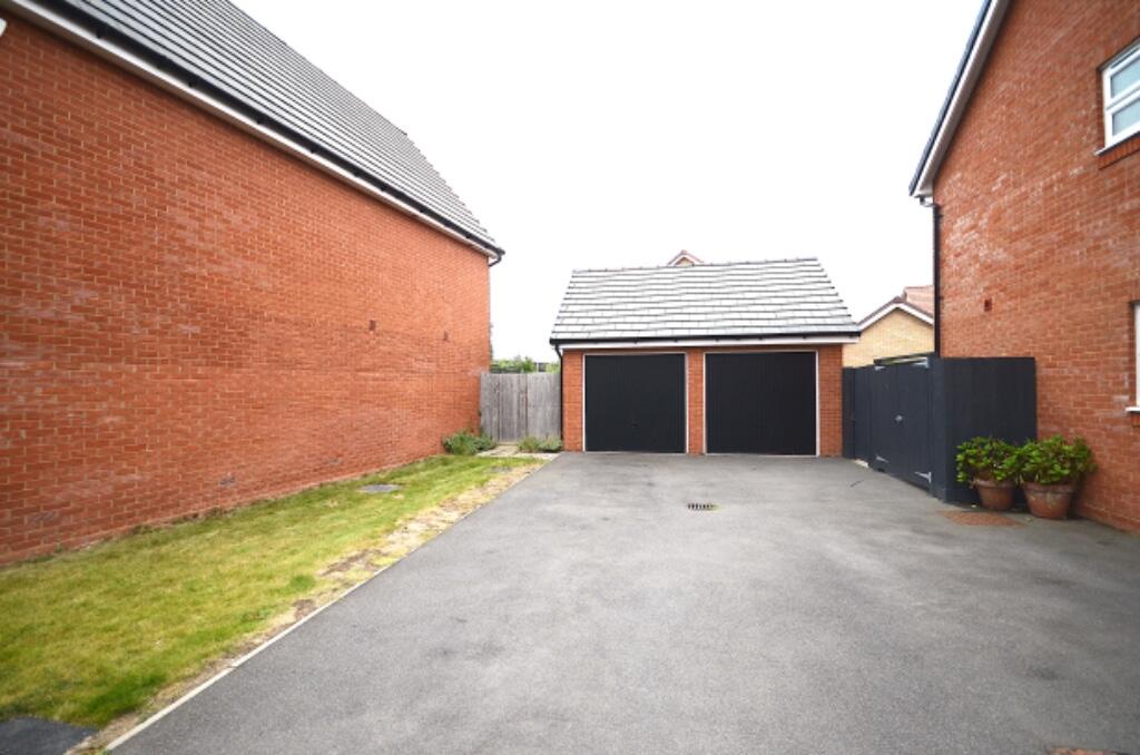 Garage on left