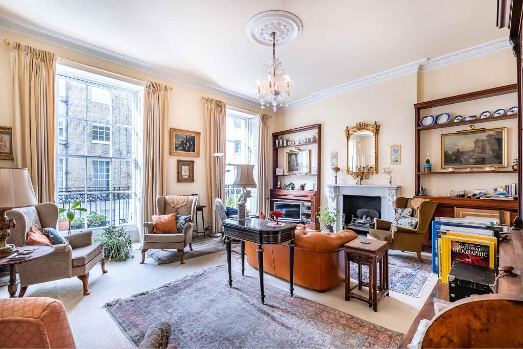 First Floor Reception Room Opening to Full-Length Balcony