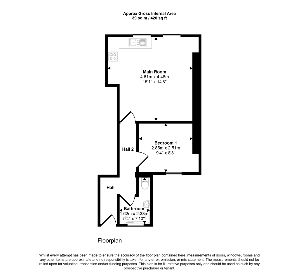 Flat 2 Cardigan Place, 20-22 Cardigan Street, Luton LU1 1RR