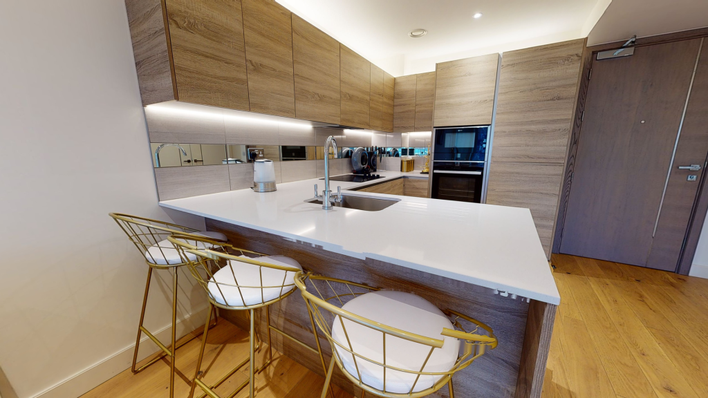 Open plan reception/kitchen one