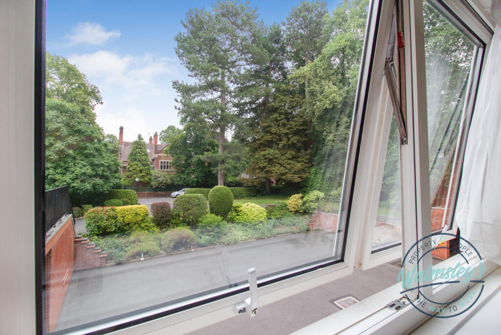 View over gardens from bedroom one