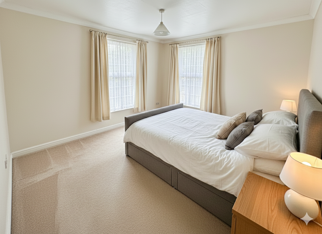 virtually staged idea of how the room could look 